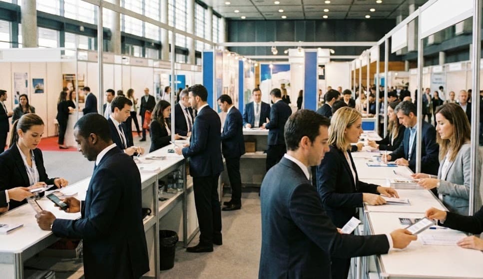 Personal de staffing profesional en evento corporativo